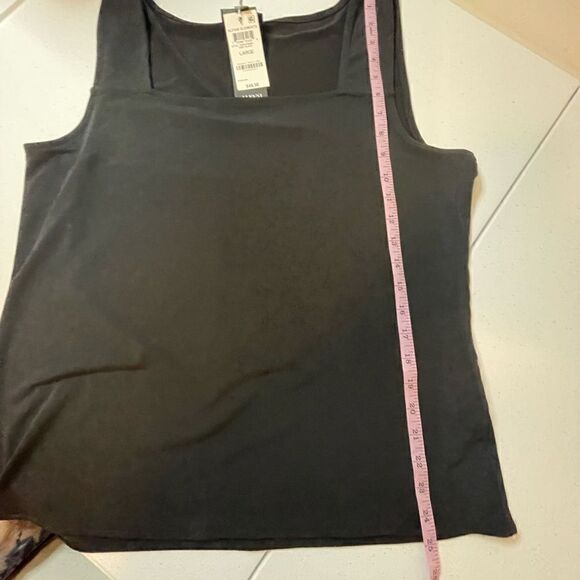 Alfani elements black large sleeveless top new - Picture 4 of 6